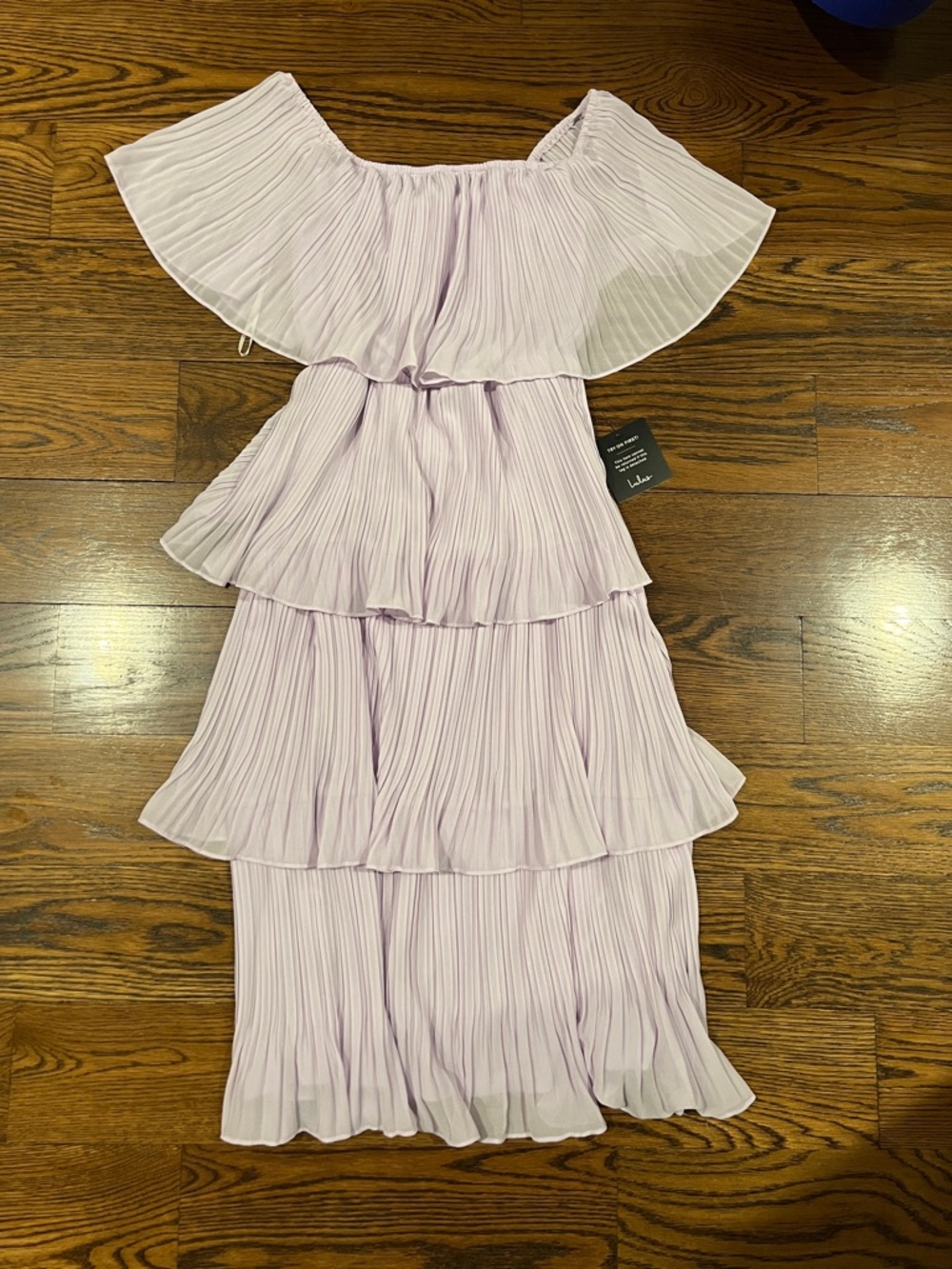 Lavender Tiered Ruffle Dress